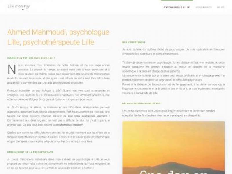 Ahmed Mahmoudi psychologue TCC LILLE