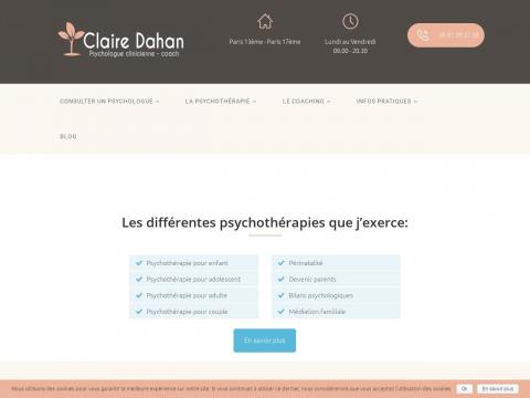 Claire Dahan - Psychologue, Psychothérapeute et Coach