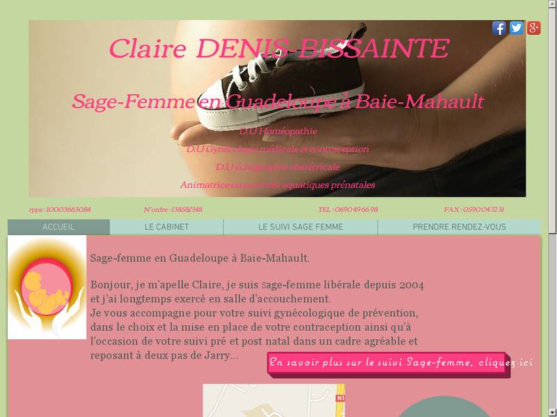 Claire Denis-Bissainte Sage-femme en Guadeloupe à Baie-Mahault