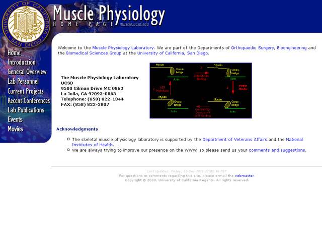 Muscle physiology home page