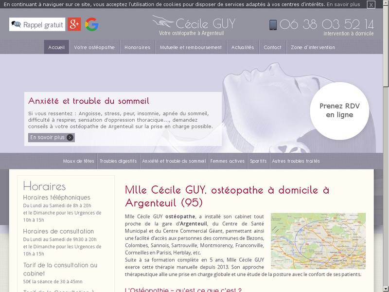 ostéopathe Mlle Cécile GUY sur Argenteuil