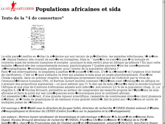 Populations africaines et sida