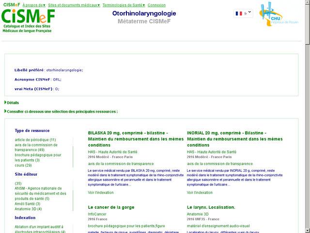 Sites francophones d' oto-rhino-laryngologie