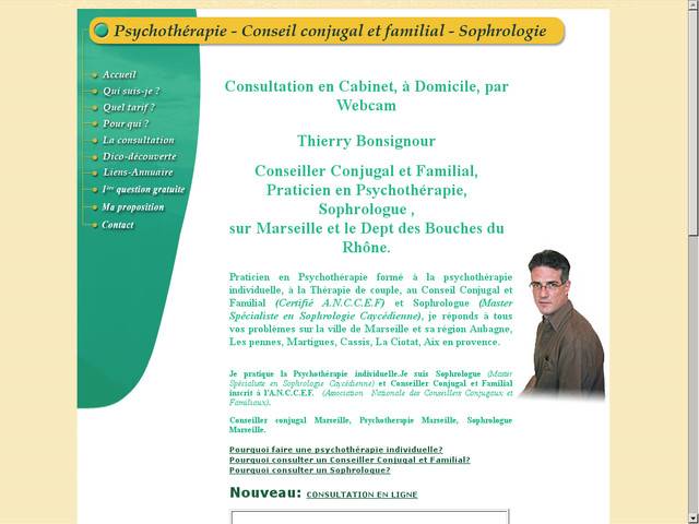 Thierry bonsignour conseiller conjugal et familial, praticien en psychotherape, sophrologue