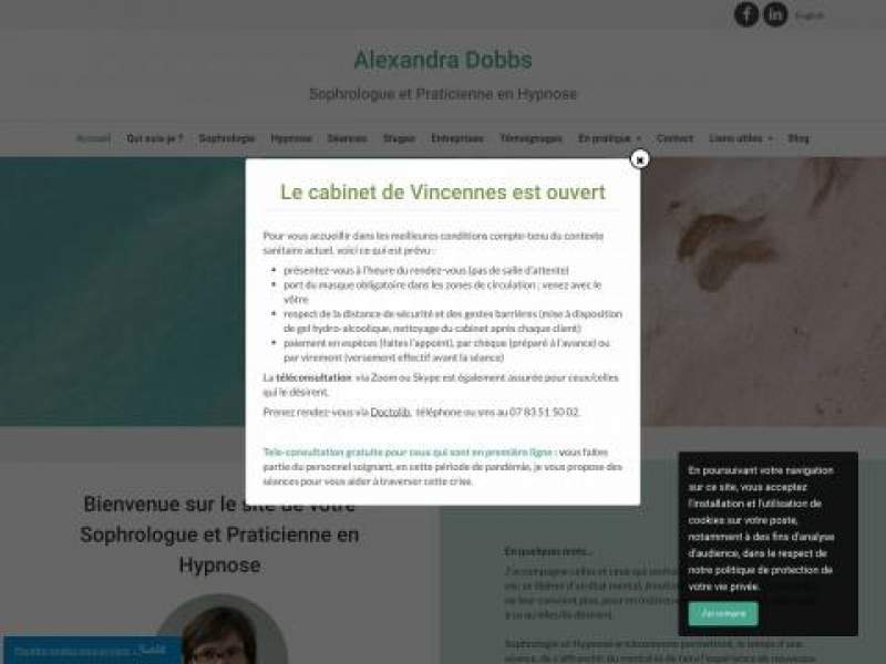 Alexandra Dobbs, Sophrologie et Hypnose