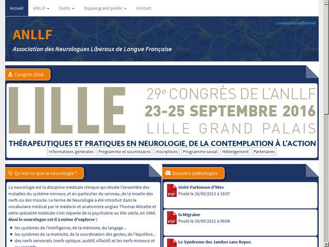 Anllf: association des neurologues libéraux de langue française.