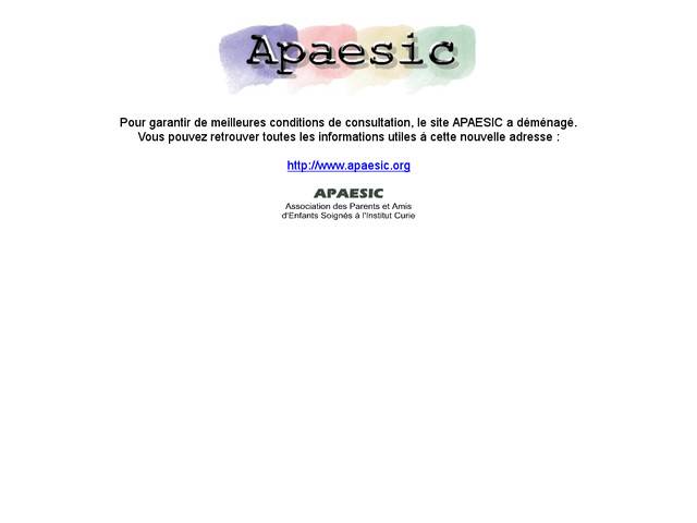 Apaesic : association des parents et amis d'enfants 
soignés à l'institut curie.