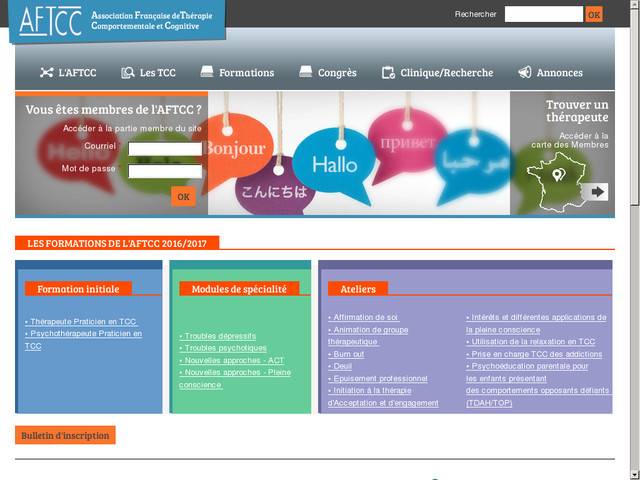 Association française de thérapies comportementales et cognitives - aftcc