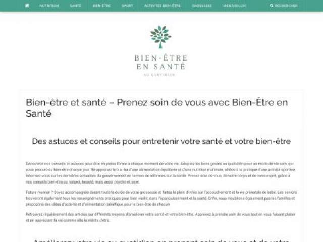 Bien-Être en santé