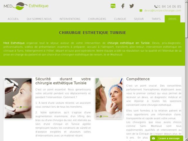 Chirurgie esthetique en tunisie 