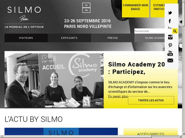 Bienvenue sur le site web du silmo