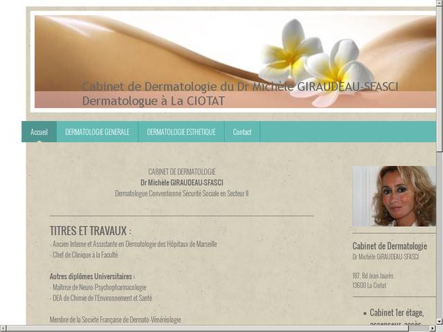 Cabinet de dermatologie du dr michèle giraudeau-sfasci