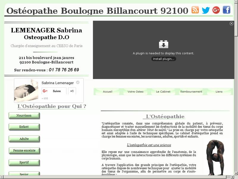 Sabrina Lemenager Ostéopathe Boulogne Billancourt