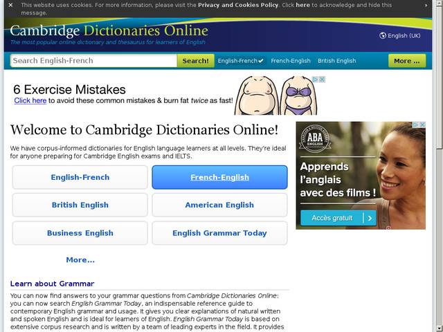 Cambridge dictionnaries on-line