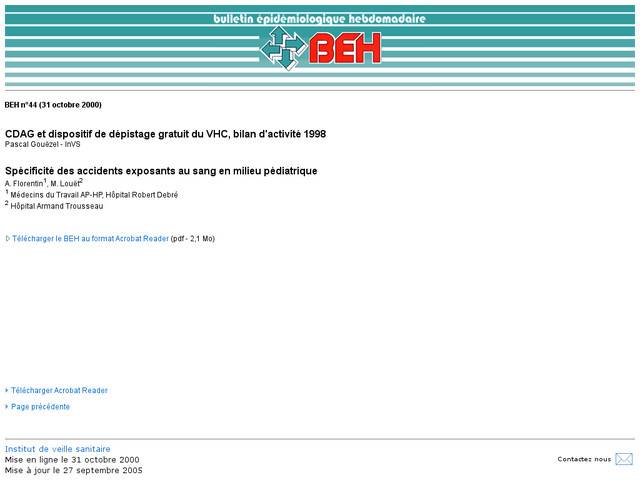 Cdag et dispositif de dépistage gratuit du vhc