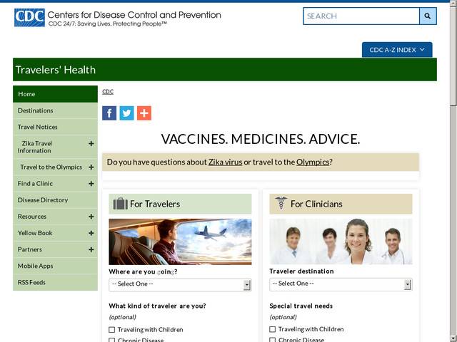 Cdc travel information