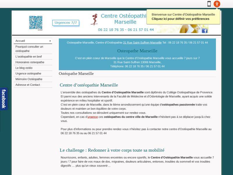 Centre d’ostéopathie Marseille