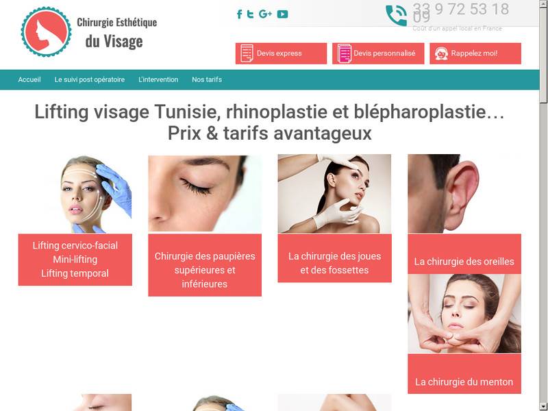 Chirurgie esthétique du visage en Tunisie