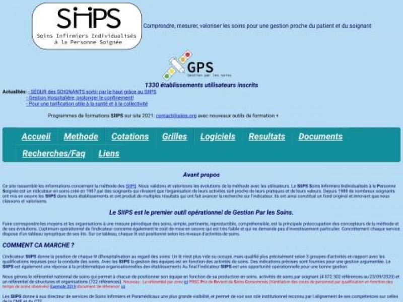 SIIPS Soins Infirmiers Individualisés à la Personne Soignée