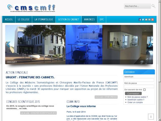 Collège des médecins stomatologistes et chirurgiens
maxillo-faciaux de france