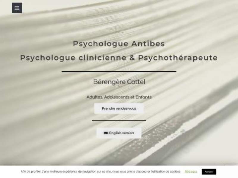 Bérengère Cottel psychologue Antibes (français/english)