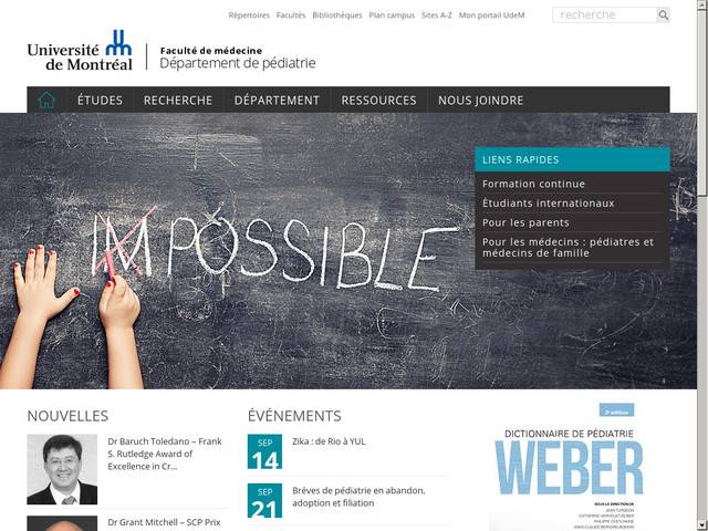 Département de pédiatrie de l'université de montréal
