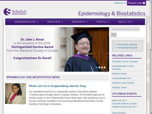 Dept. of epidemiology & biostatistics, u.w.o.