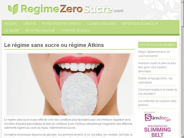 Régime sans sucre