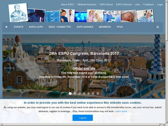 European society for pediatric urology - web site