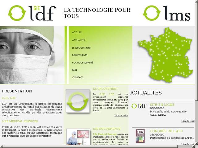 Evaluation de la lithotritie mobile française par le 
gie ldf