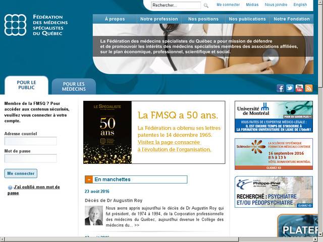 Fédération de médecins spécialistes du québec, fmsq.