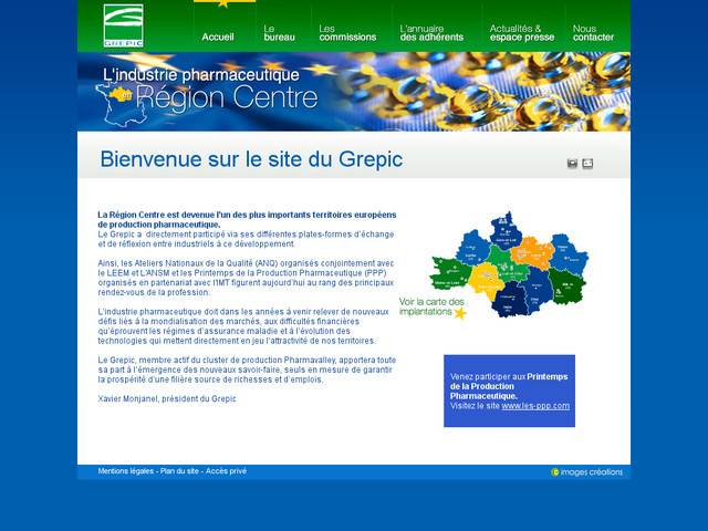 Grepic : groupement régional des etablissements 
pharmaceutiques industriels du centre