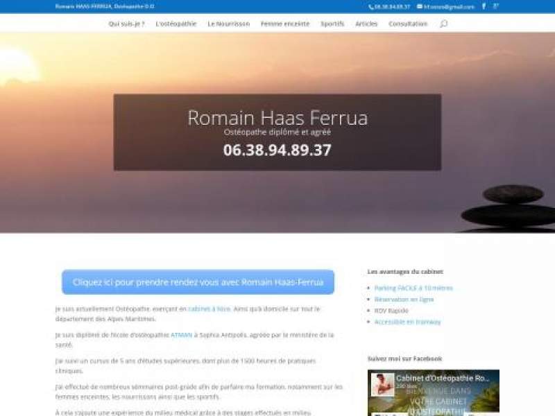 Romain Haas-Ferrua Ostéopathe Nice