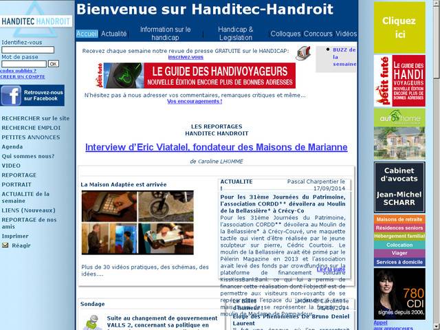 Handitec - annuaire d'associations de personnes 
handicapés et des professionnels du secteur