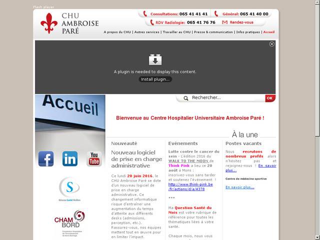 Hôpital ambroise paré (mons, belgique)