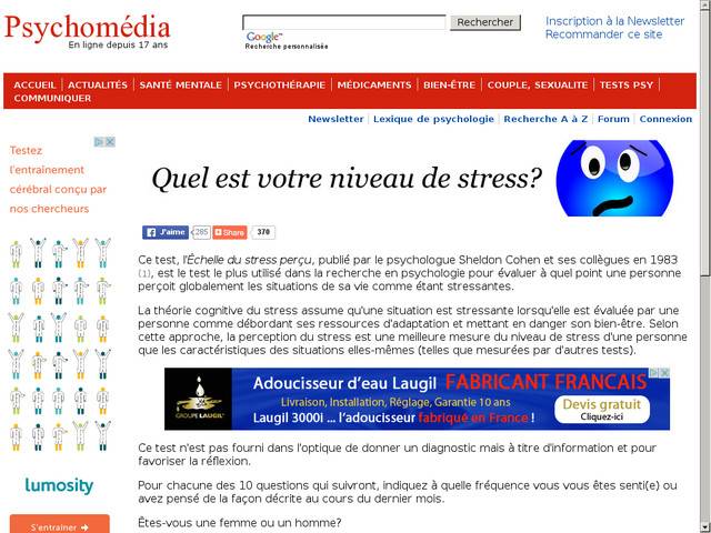 Inventaire des symptômes de stress