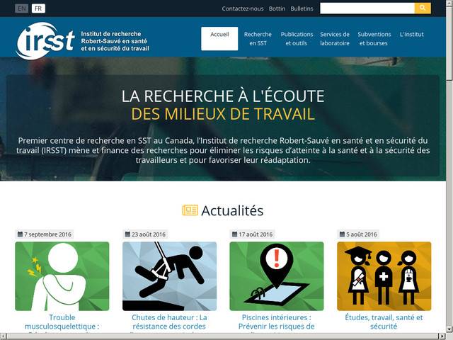 Irsst-institut de recherche en santé et en sécurité du 
travail du québec