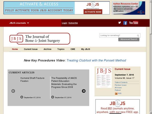 Journal of bone and joint surgery