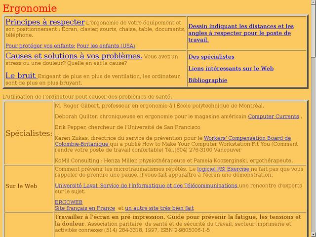 L'ergonomie de votre équipement et son positionnement