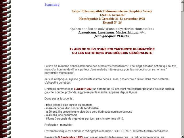 L'homéopathie : étude d'un cas