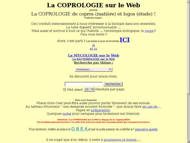 La coprologie sur le web.