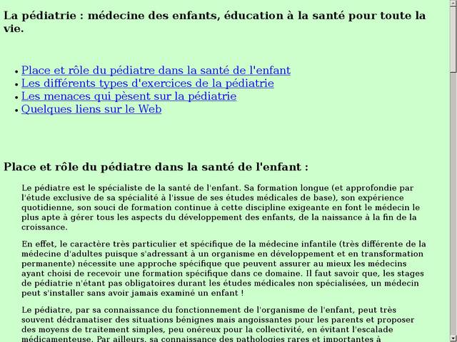 La pédiatrie