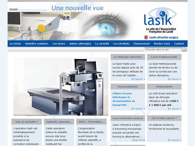 Lasik-asso, soins myopie, hypermetropie, astigmatisme, 
presbytie