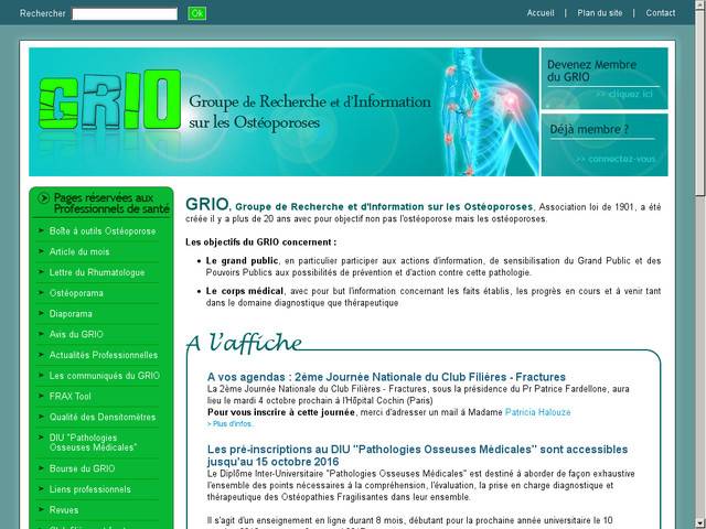 Le groupe de recherche et d'information sur les 
ostéoporoses - g.r.i.o.