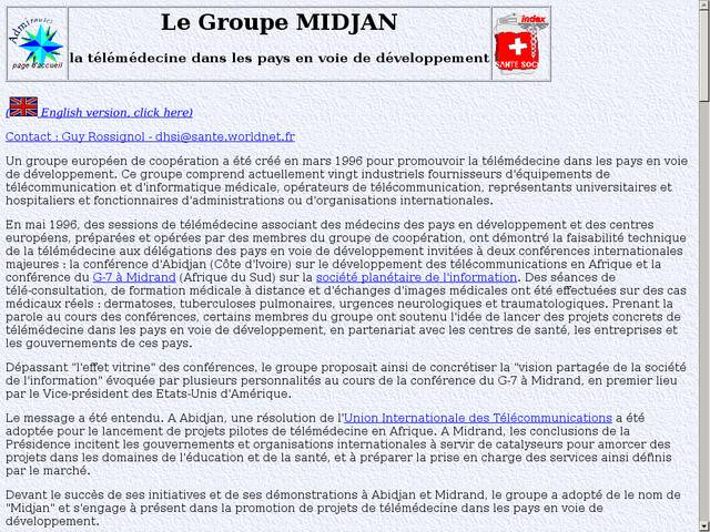Le groupe midjan : la télémédecine dans les pays en
voie de développement