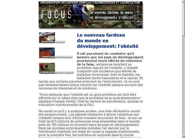 Le nouveau fardeau du monde en développement: l'obésité
