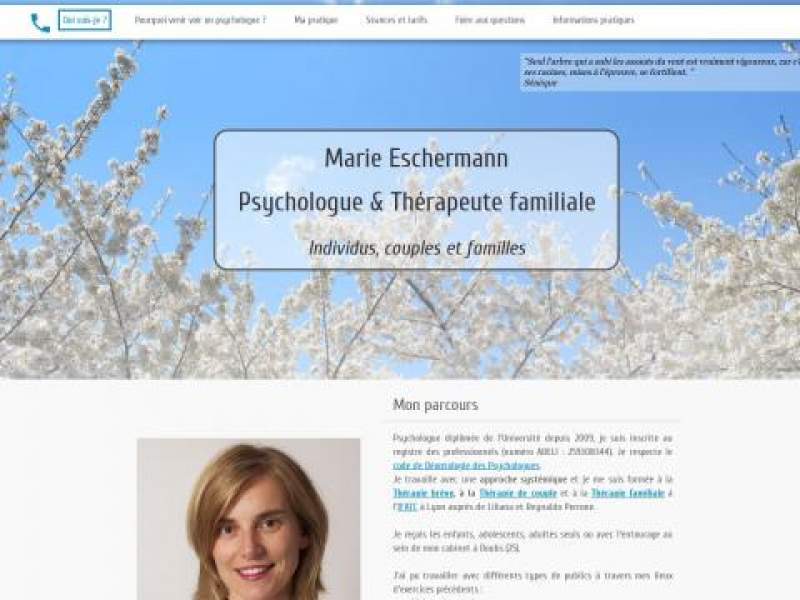 Marie Eschermann - Psychologue thérapeute familiale à Pontarlier