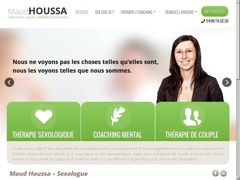 Maud Houssa: Sexologue