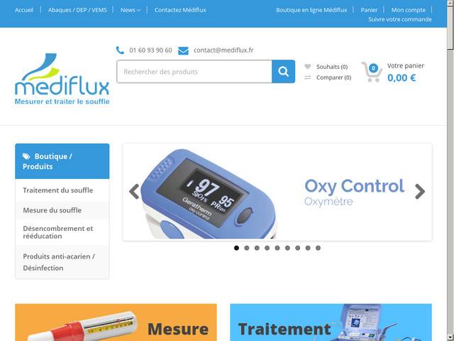 Mediflux : mesure du souffle et aérosols.