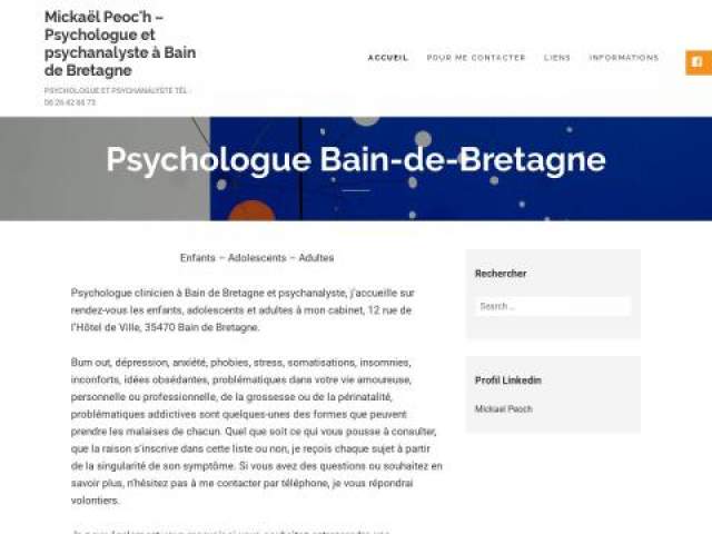 Mickaël peoc'h psychologue et psychanalyste à bain de bretagne